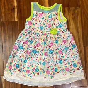 Penelope Mack Girls Floral Tank Dress, Size 6